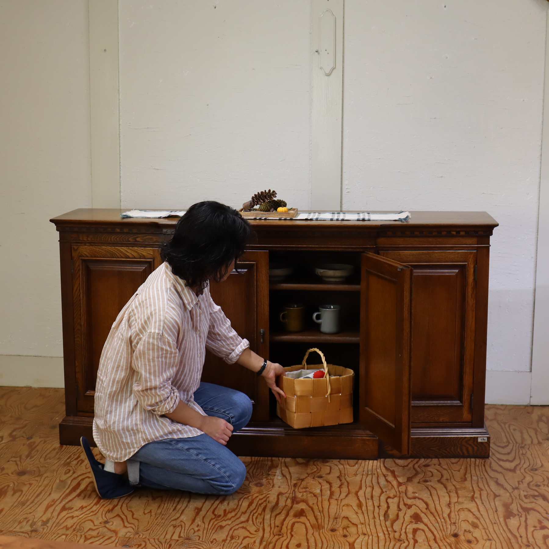 近藤工芸 Solid Furniture OAK オーク無垢材 サイドボード 近藤工芸