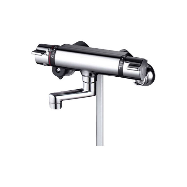 水栓金具】KVK サーモスタット式シャワー80mmパイプ付 KF800TN 1個