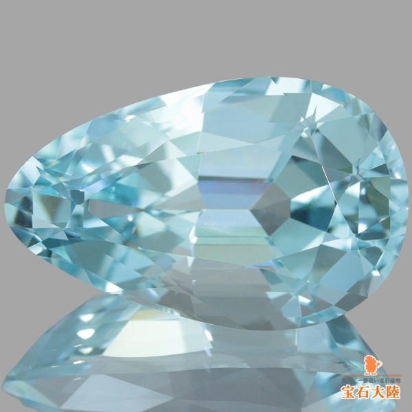 天然アクアマリン 13.69ct 【透明度抜群アクアブルー】 モザンビーク