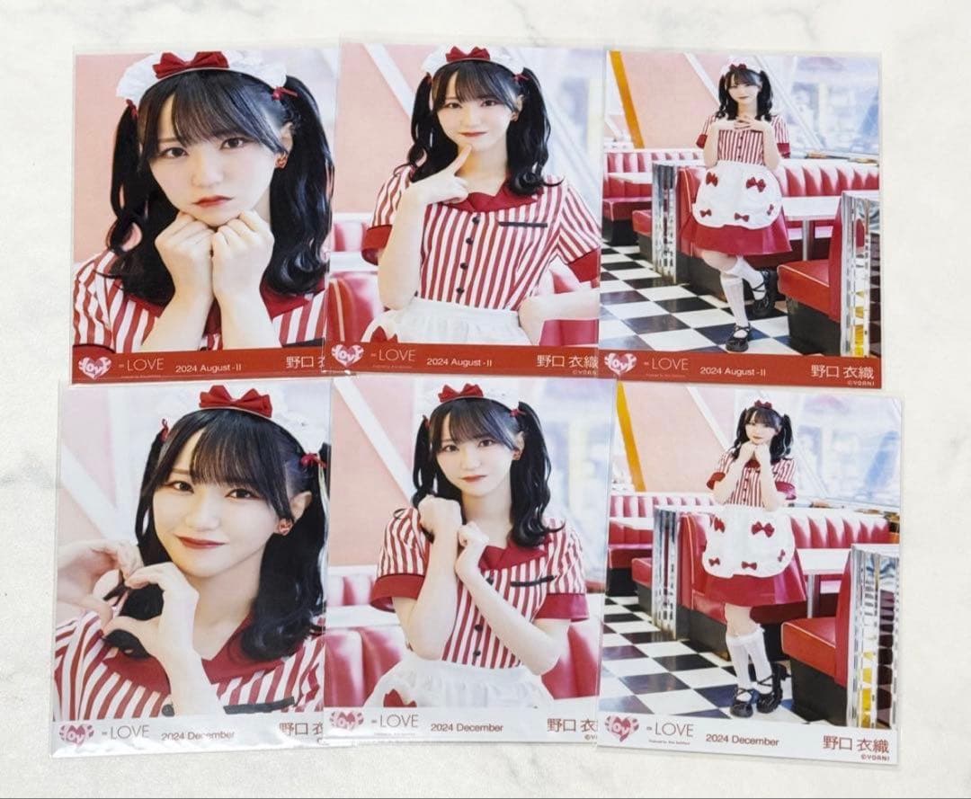 イコラブ ＝LOVE 仲直りシュークリーム 赤帯 白帯コンプ 生写真 野口衣織 イコラブ 野口衣織 仲直りシュークリーム 赤帯 ヒキ - メルカリ