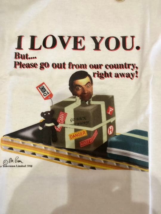 ミスタービーン　ヴィンテージ　30年前の新品Tシャツ Amazon.co.jp: USA製 Mr.ビーン プリントTシャツ L ミスタービーン