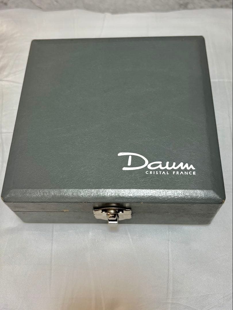 Daum ドーム フランス製 ガラスの置物 白